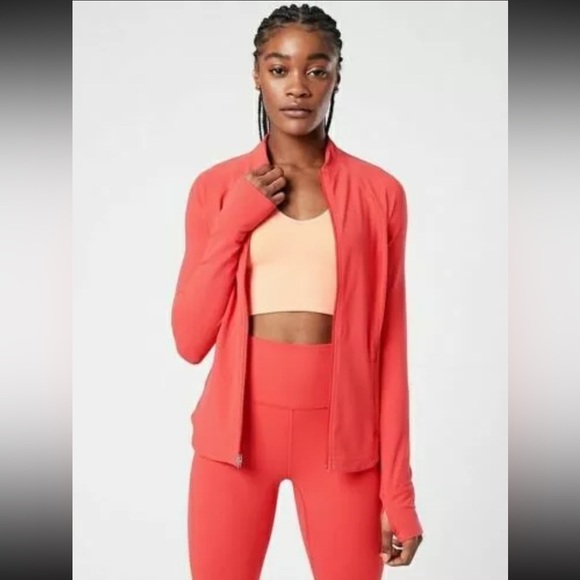Athleta Jackets & Blazers - Athleta Salutation Jacket in Red Lychee